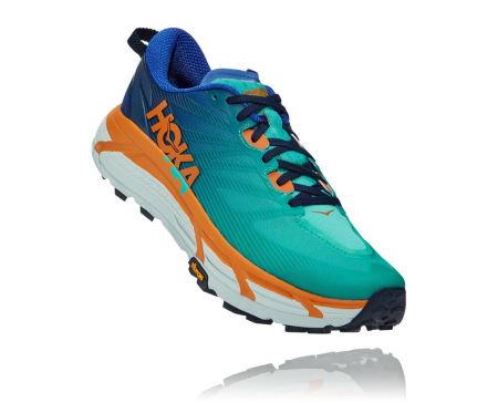 Hoka One One Mafate Speed 3 - Bocanci Munte Barbati Albastri / Portocalii | RO-Hr4Konj